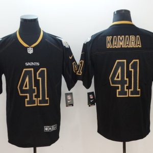 Nike 2018 Orleans Saints 41 Kamara Lights Out Black Color Rush Limited Jersey