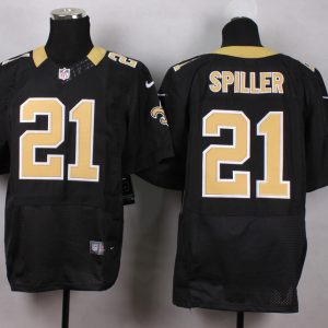 Nike New Orleans Saints #21 Spilier Black Elite Jersey