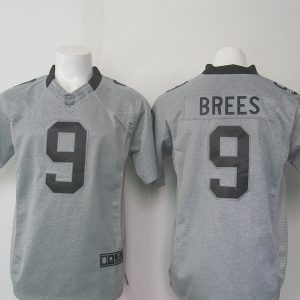 NFL New Orleans Saints #9 Brees Gray Limited New Jersey