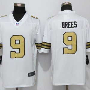 New Nike New Orleans Saints 9 Brees Navy White Color Rush Limited Jersey