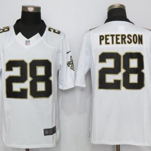 Nike New Orleans Saints #28 Peterson White Limited Jerseys