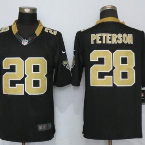 Nike New Orleans Saints #28 Peterson Black Limited Jerseys