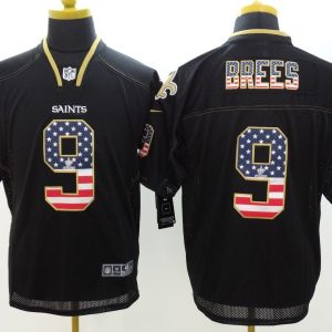 NFL New Orleans Saints #9 Brees USA Flag Jersey