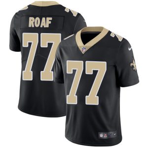 NFL New Orleans Saints #77 Roaf Black Vapor Limited Jersey