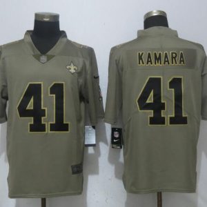 Nike New Orleans Saints #41 Kamara Olive Salute To Service Limited Jersey