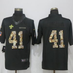 Nike New Orleans Saints 41 Kamara Anthracite Salute To Service Limited Jersey