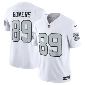 Men's Las Vegas Raiders Raiders #89 Brock Bowers White Color Rush Limited Stitched Jersey