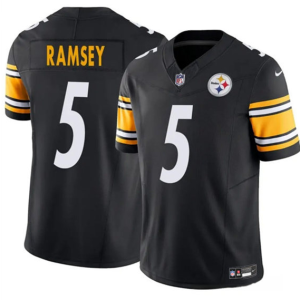 Men's Pittsburgh Steelers #5 Jalen Ramsey Black 2025 F.U.S.E. Vapor Untouchable Limited Jersey