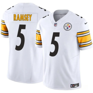 Men's Pittsburgh Steelers #5 Jalen Ramsey White 2025 F.U.S.E. Vapor Limited Jersey