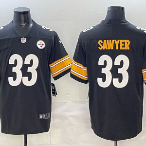 Men's Pittsburgh Steelers #33 Jack Sawyer Black 2025 Draft Vapor Limited Jersey