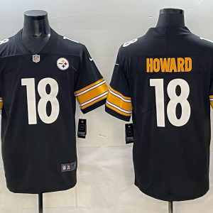 Men's Pittsburgh Steelers #18 Will Howard Black 2025 Draft Vapor Limited Jersey