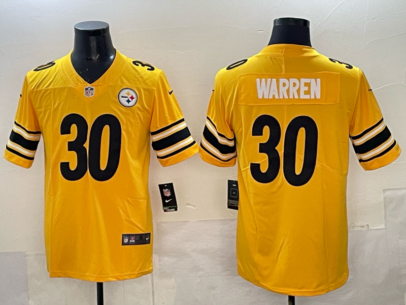 Men's Pittsburgh Steelers #30 Jaylen Warren Gold Inverted Legend Limited Jersey
