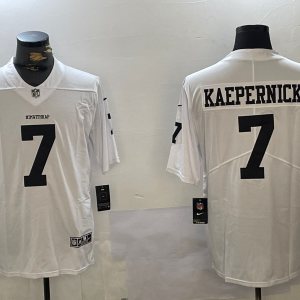Men's Las Vegas Raiders Raiders #7 Colin Kaepernick White Vapor Limited Football Stitched Jersey