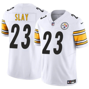 Men's Pittsburgh Steelers #23 Darius Slay Jr. White 2025 Draft F.U.S.E. Vapor Limited Jersey