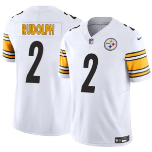 Men's Pittsburgh Steelers #2 Mason Rudolph White 2025 Draft F.U.S.E. Vapor Limited Jersey