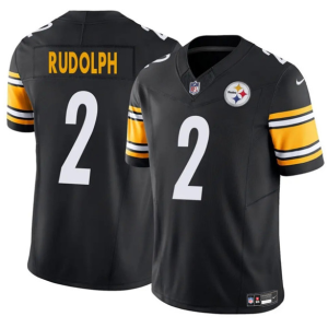 Men's Pittsburgh Steelers #2 Mason Rudolph Black 2025 Draft F.U.S.E. Vapor Limited Jersey