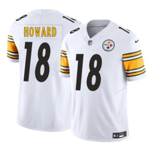 Men's Pittsburgh Steelers #18 Will Howard White 2025 Draft F.U.S.E. Vapor Limited Jersey