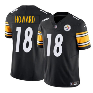 Men's Pittsburgh Steelers #18 Will Howard Black 2025 Draft F.U.S.E. Vapor Limited Jersey