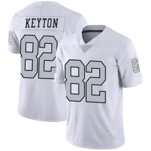 Men's Las Vegas Raiders Raiders #82 Ramel Keyton White Color Rush Limited Stitched Jersey