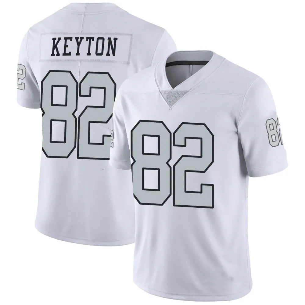 Men's Las Vegas Raiders Raiders #82 Ramel Keyton White Color Rush Limited Stitched Jersey