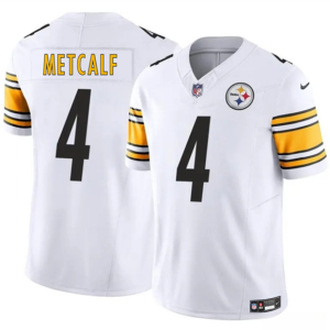 Men's Pittsburgh Steelers #4 DK Metcalf White 2024 F.U.S.E. Vapor Untouchable Limited Jersey