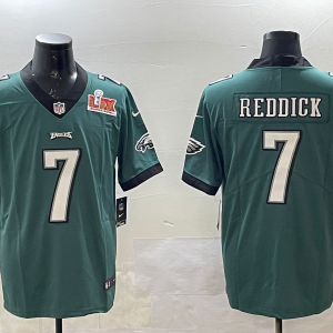 Men's Philadelphia Eagles #7 Haason Reddick Green 2025 Super Bowl LIX Patch Vapor Jersey