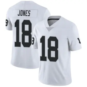 Men's Las Vegas Raiders Raiders #18 Jack Jones White Vapor Limited Stitched Jersey