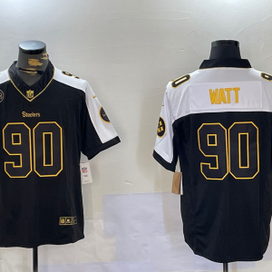 Men's Pittsburgh Steelers #90 Watt Black 2023 F.U.S.E Vapor Untouchable Limited Jersey