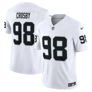 Men's Las Vegas Raiders Raiders #98 Maxx Crosby White 2023 F.U.S.E. Vapor Untouchable Limited Jersey