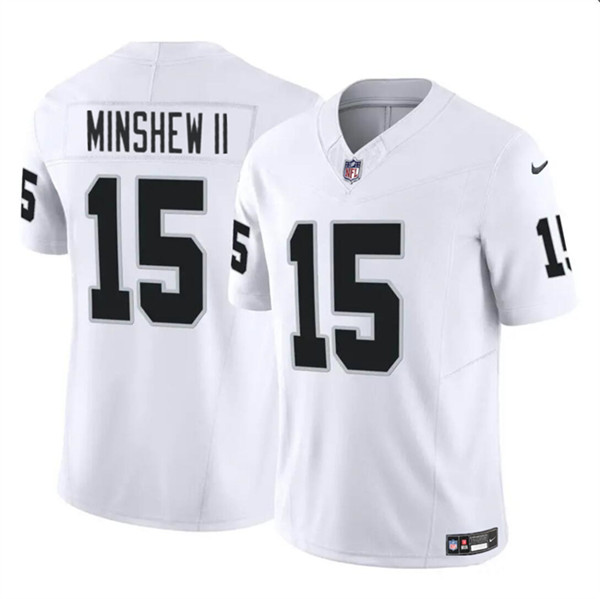 Men's Las Vegas Raiders Raiders #15 Gardner Minshew II White 2023 F.U.S.E. Vapor Untouchable Limited Jersey