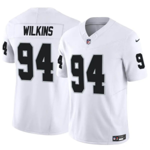 Men's Las Vegas Raiders Raiders #94 Christian Wilkins White 2023 F.U.S.E. Vapor Untouchable Limited Jersey
