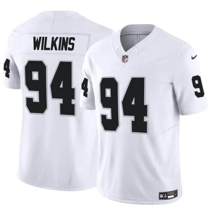 Men's Las Vegas Raiders Raiders #94 Christian Wilkins White 2023 F.U.S.E. Vapor Untouchable Limited Jersey
