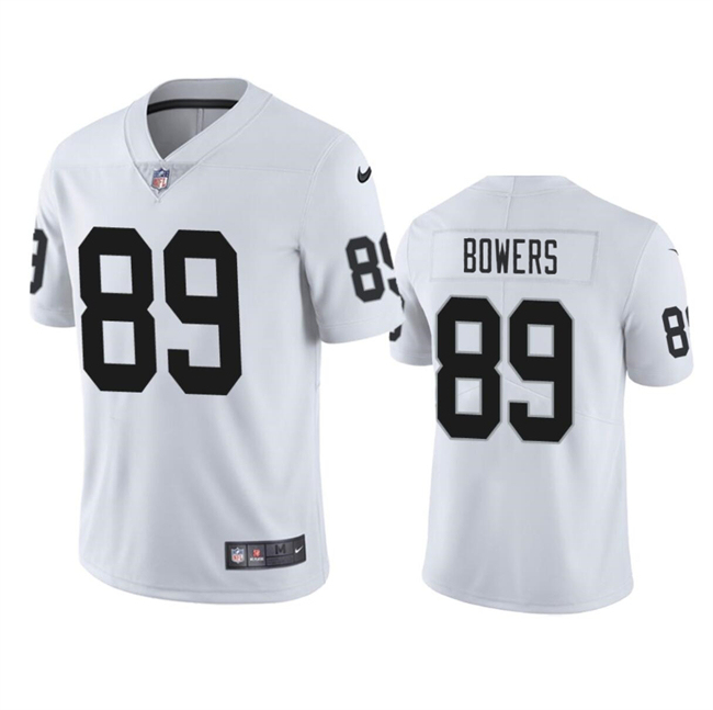 Men's Las Vegas Raiders Raiders #89 Brock Bowers White Vapor Football Stitched Jersey
