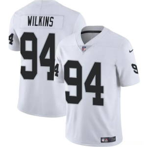 Men's Las Vegas Raiders Raiders #94 Christian Wilkins White Vapor Football Stitched Jersey