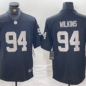 Men's Las Vegas Raiders Raiders #94 Christian Wilkins Black Vapor Football Stitched Jersey