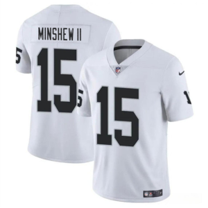 Men's Las Vegas Raiders Raiders #15 Gardner Minshew II White Vapor Football Stitched Jersey