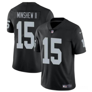 Men's Las Vegas Raiders Raiders #15 Gardner Minshew II Black Vapor Football Stitched Jersey