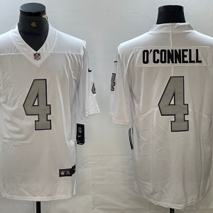 Men's Las Vegas Raiders Raiders #4 Aidan O'Connell White Color Rush Limited Jersey