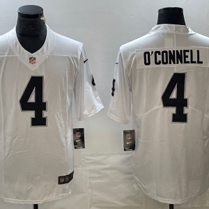 Men's Las Vegas Raiders Raiders #4 Aidan O'Connell White Vapor Untouchable Limited Jersey