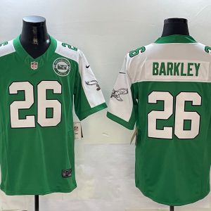 Men's Philadelphia Eagles #26 Saquon Barkley Green/White Split Vapor Untouchable Limited Jersey