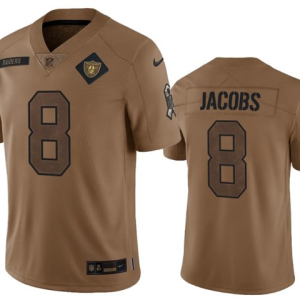 Men's Las Vegas Raiders Raiders #8 Josh Jacobs 2023 Brown Salute To Service Limited Jersey