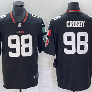 Men's Las Vegas Raiders Raiders #98 Maxx Crosby Black Mexico Vapor Limited Football Stitched Jersey