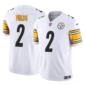 Men's Pittsburgh Steelers #2 Justin Fields White 2024 F.U.S.E.Vapor Untouchable Limited Jersey
