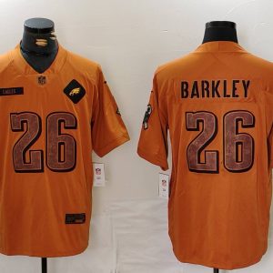 Men's Philadelphia Eagles #26 Saquon Barkley 2023 Brown Salute To Service Limited Jersey