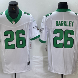 Men's Philadelphia Eagles #26 Saquon Barkley White 2023 F.U.S.E. Vapor Untouchable Jersey