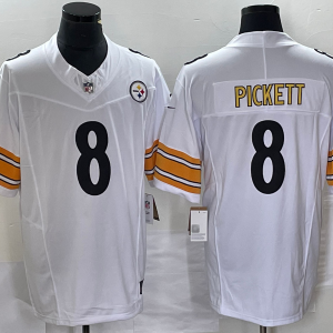 Men's Pittsburgh Steelers #8 Kenny Pickett White 2023 F.U.S.E. Color Rush Limited Jersey