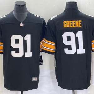 Men's Pittsburgh Steelers #91 Kevin Greene Black Vapor Untouchable Limited Stitched Jersey