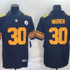 Men's Pittsburgh Steelers #30 Jaylen Warren Black Color Rush Limited Jersey