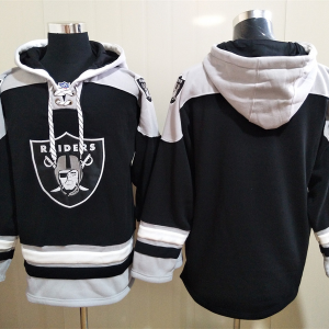 Men's Las Vegas Raiders Raiders Blank Ageless Must-Have Lace-Up Pullover Hoodie