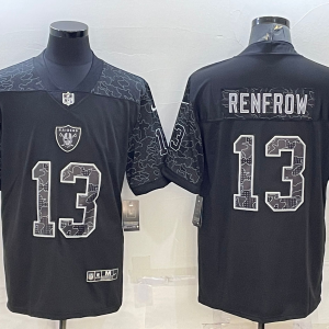 Men's Las Vegas Raiders Raiders #13 Hunter Renfrow Black Reflective Limited Jersey